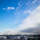 Port of Yokohama under the winter sky