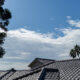 Tile roof and autumn sky