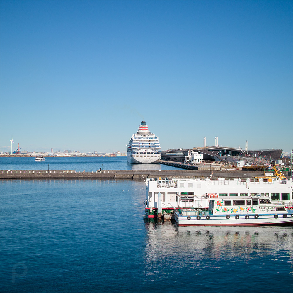 Port maritime en janvier